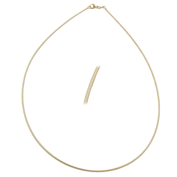 Halsreif, Rundkette – Gold, Gelbgold, Glänzend – 45cm