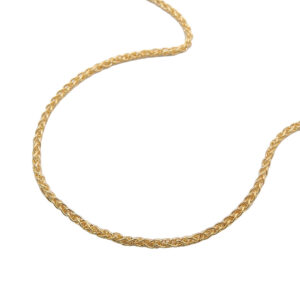 Kette, Zopfkette – Gold, Gelbgold – 1,1mm, 45cm