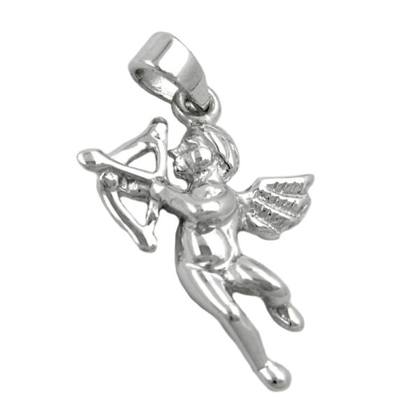 Anhänger, Engel – Silber, rhodiniert – 20x14mm