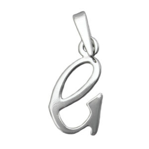 Anhänger, Buchstabe G – Silber, Glänzend – 13x8mm
