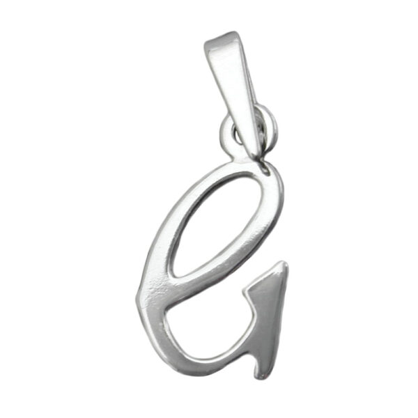 Anhänger, Buchstabe G – Silber, Glänzend – 13x8mm