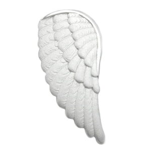 Anhänger, Engelsflügel – Silber, matt – 28x14mm