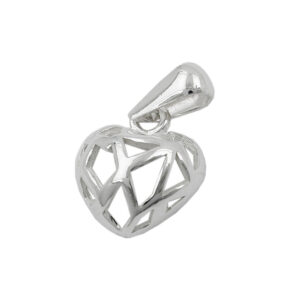 Anhänger, Herz – Silber 925, durchbrochen – 11x10mm