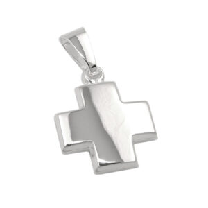 Anhänger, Kreuz – Silber, Glänzend – 11x11mm