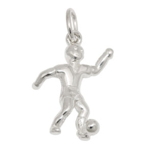 Anhänger, Fußballer – Silber, Glänzend – 20x12mm
