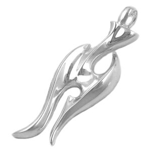 Anhänger, Fantasiemuster – Silber, Glänzend – 40x14mm