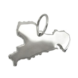 Anhänger, Sachsen – Silber, glänzend – 14x23mm