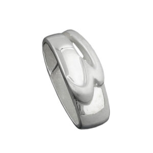 Anhänger, Oval – Silber, Glänzend Matt – 23x9x8mm
