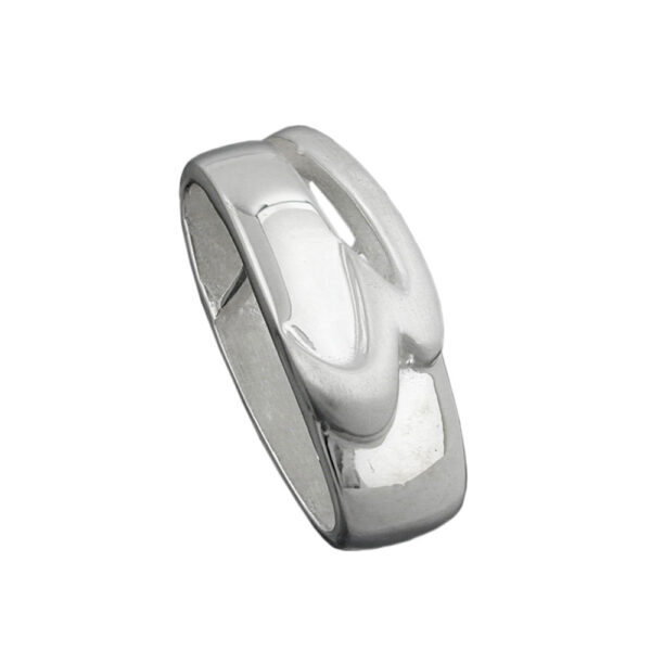 Anhänger, Oval – Silber, Glänzend Matt – 23x9x8mm