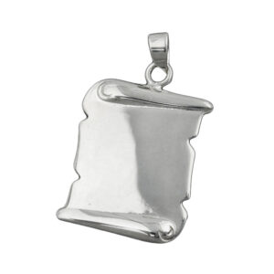 Anhänger, Dokumentenrolle – Silber, Glänzend – 22x15mm