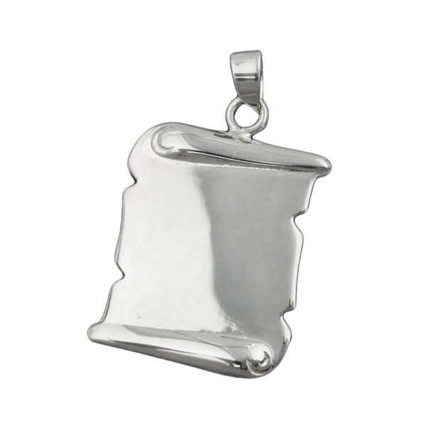 Anhänger, Dokumentenrolle – Silber, Glänzend – 22x15mm