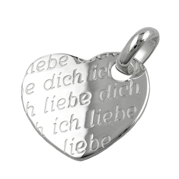 Anhänger, Herz – Silber, Gravur – 20x22mm