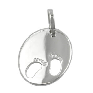 Anhänger, Füße – Silber, poliert, gravierbar – 21x17mm