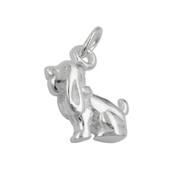 Anhänger, Hund – Silber, Glänzend – 13x10mm