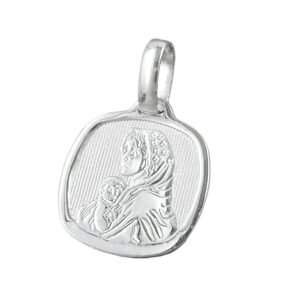 Anhänger, Maria mit Kind – Silber, Glänzend – 16x15mm
