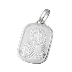 Anhänger, Maria mit Kind – Silber, 925 – 21x15mm