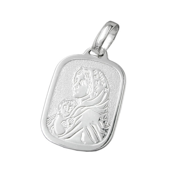 Anhänger, Maria mit Kind – Silber, 925 – 21x15mm