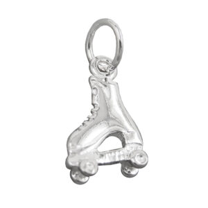 Anhänger, Rollschuh – Silber, Glänzend – 13x9mm