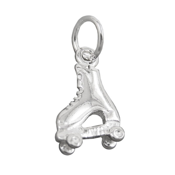 Anhänger, Rollschuh – Silber, Glänzend – 13x9mm