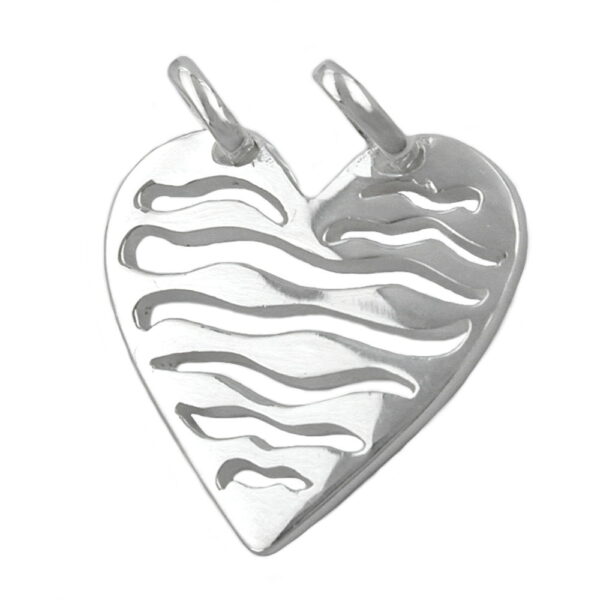 Anhänger, Herz – Silber, Glänzend – 21mm
