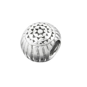 Anhänger, Perle – Silber, antik geschwärzt – 10x8mm
