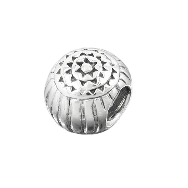 Anhänger, Perle – Silber, antik geschwärzt – 10x8mm