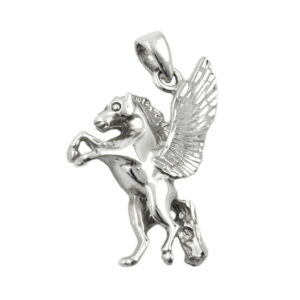 Anhänger, Pegasus – Silber, Glänzend – 22x18mm