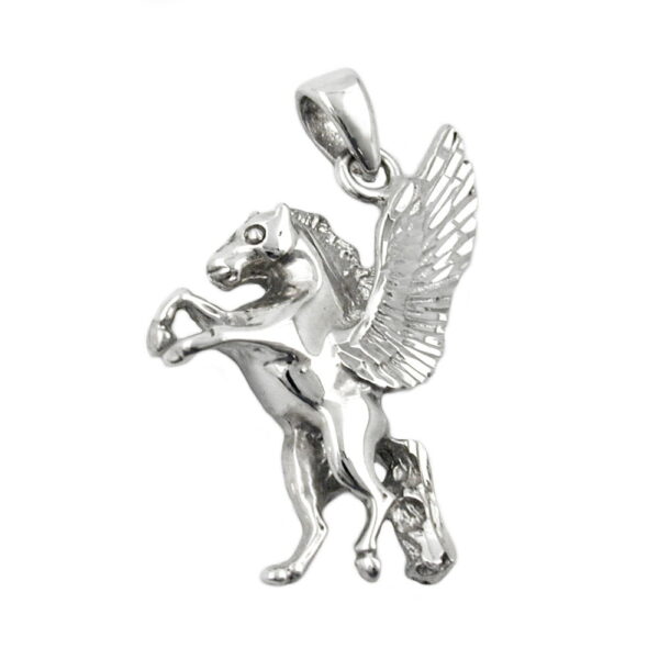 Anhänger, Pegasus – Silber, Glänzend – 22x18mm