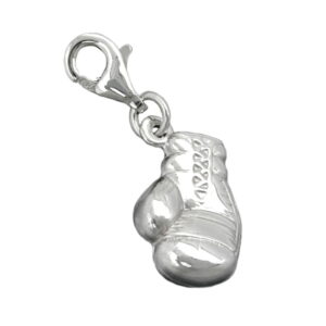 Anhänger, Boxhandschuh – Silber, rhodiniert – 15x10mm