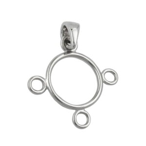 Anhänger, Ring – Silber, Rhodiniert, Glänzend – 21mm