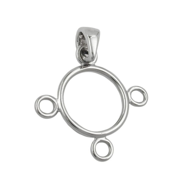 Anhänger, Ring – Silber, Rhodiniert, Glänzend – 21mm