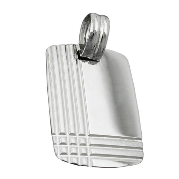 Anhänger, Gravurplatte – Silber, Glänzend – 24x17mm