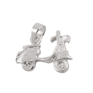 Anhänger, Motorroller – Silber, glänzend – 12x16mm