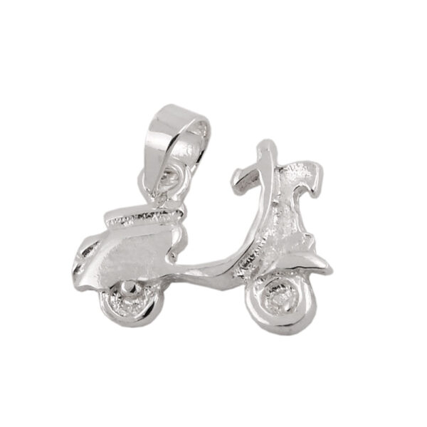 Anhänger, Motorroller – Silber, glänzend – 12x16mm