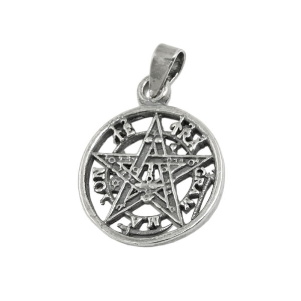 Anhänger, Pentagramm – Silber, geschwärzt – 15mm