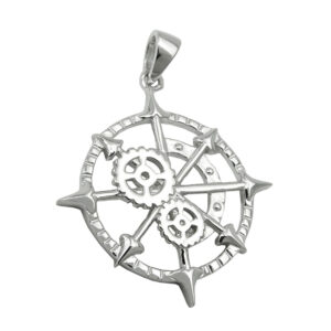 Anhänger, Nautisches Messgerät – Silber, Glänzend – 22mm
