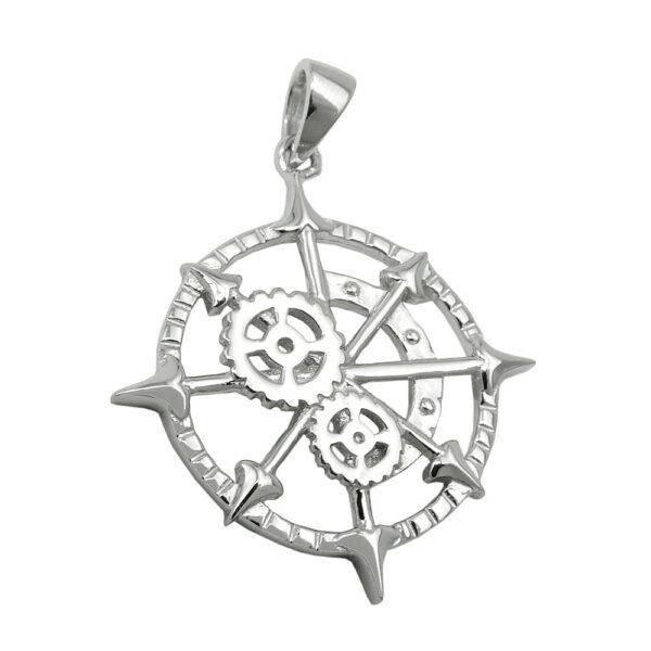 Anhänger, Nautisches Messgerät – Silber, Glänzend – 22mm