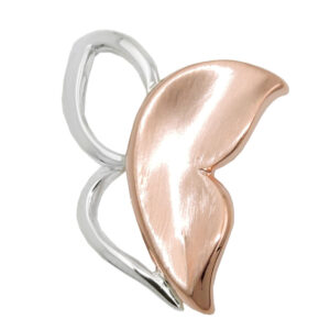 Anhänger, Schmetterling – Silber, Bicolor – 23x22mm