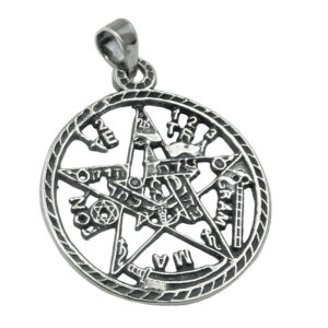 Anhänger, Pentagramm – Silber, geschwärzt – 21mm