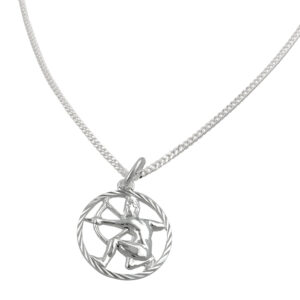 Anhänger, Sternzeichen Schütze – Silber 925, mit Kette – 15mm