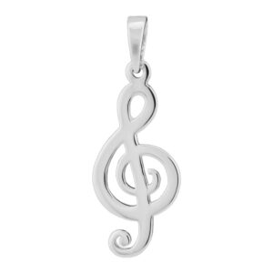 Anhänger, Violinschlüssel – Silber, Glänzend – 24x12mm